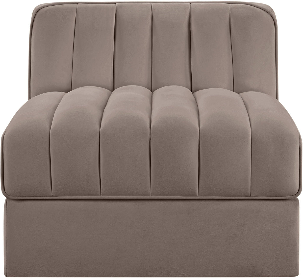 Rummi - Velvet Performance Fabric Upholstered Modular Armless Chair