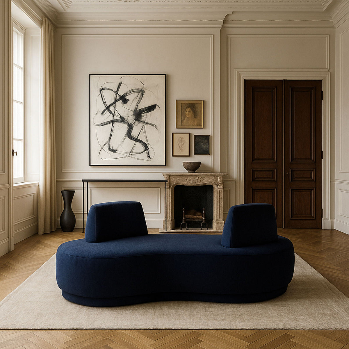 Argyle - Chenille Fabric Chaise / Loveseat