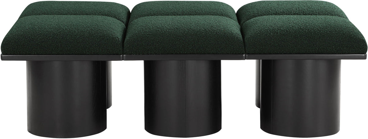 Pavilion - 6 Piece Modular Bench With Black Base