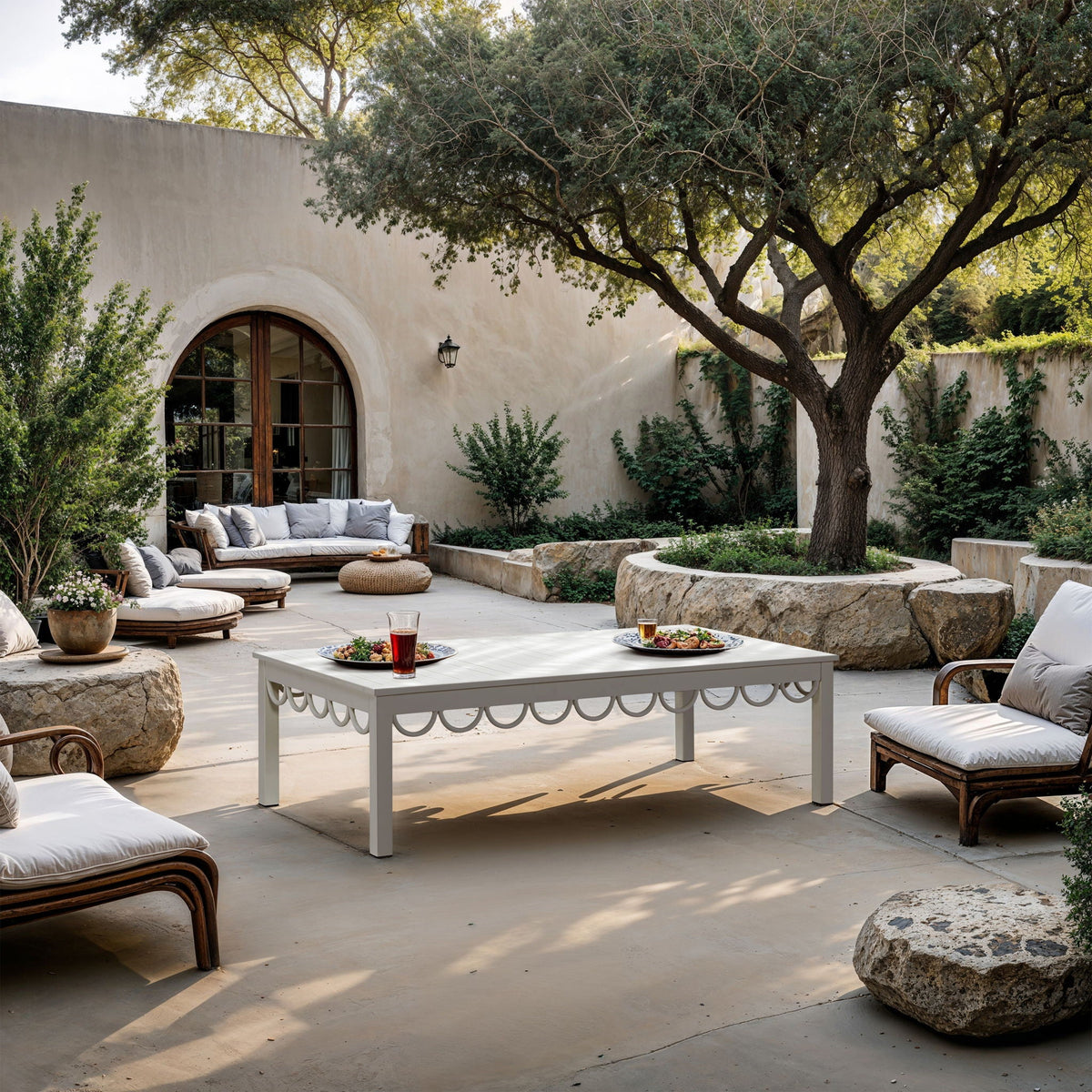 Portofino - Aluminum Outdoor Patio Coffee Table