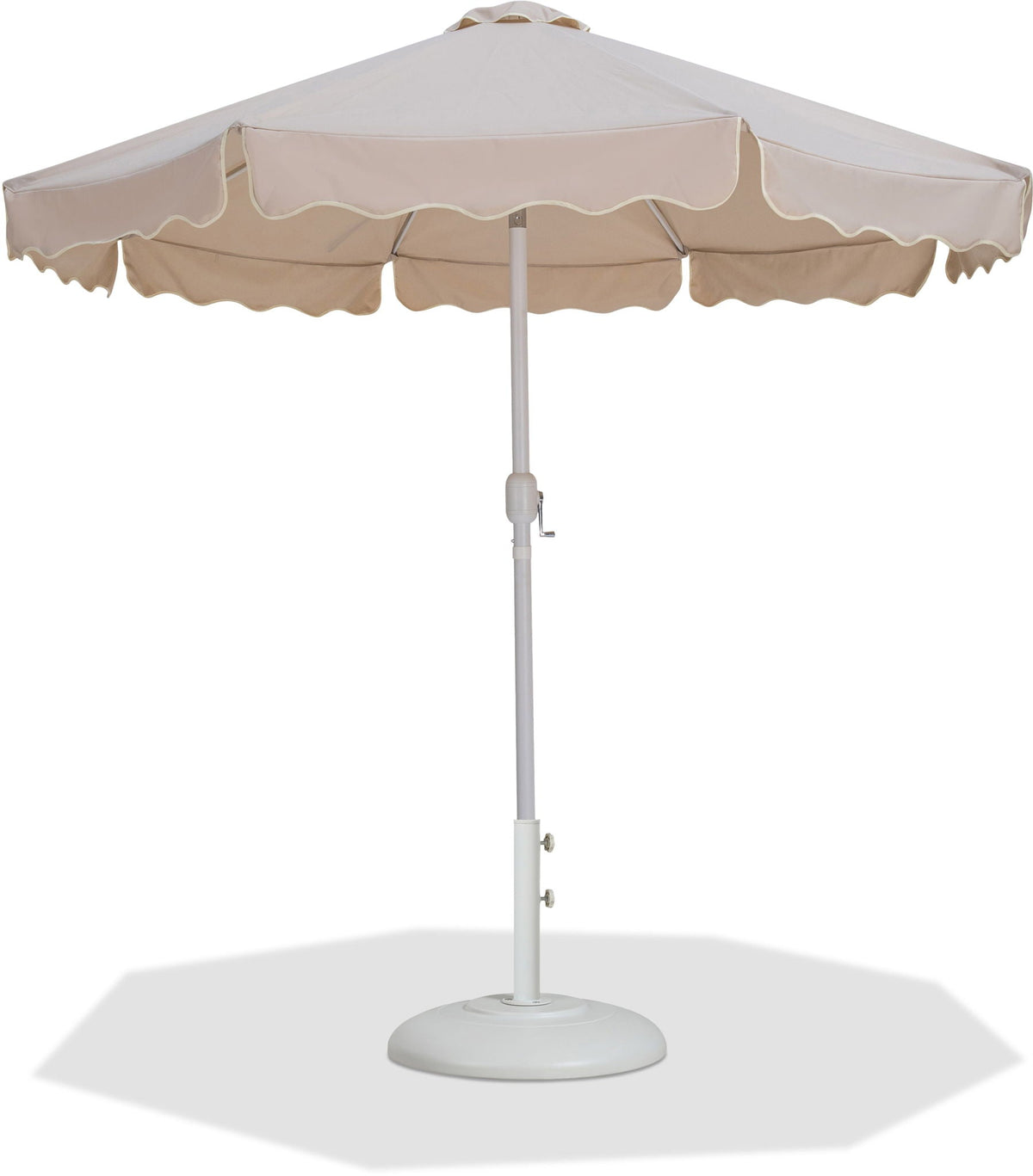 Amalfi - Patio Umbrella - White Base / White Pole