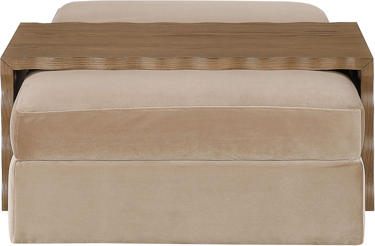 Woodra - Velvet Coffee Table/Ottoman