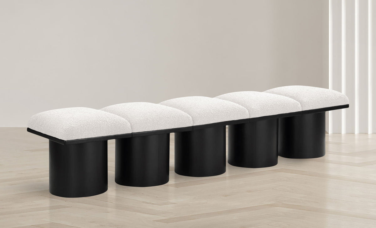 Pavilion - 5 Piece Modular Bench With Black Base