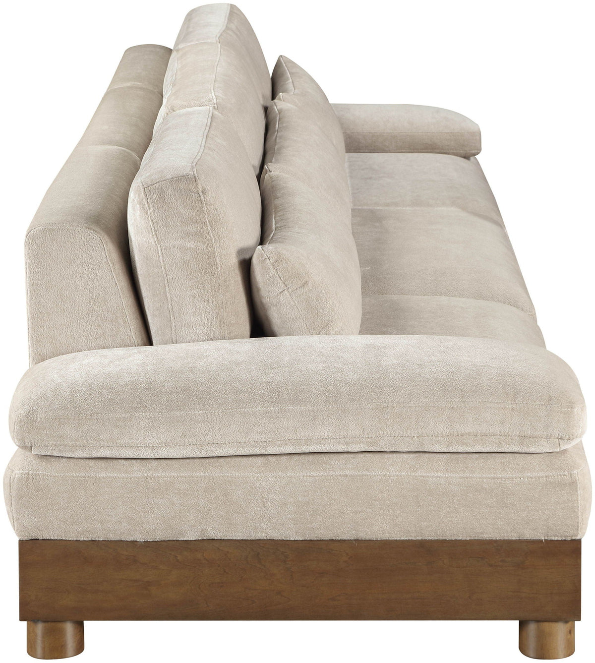 Turin - Chenille Fabric Upholstered Modular Sectional - Taupe