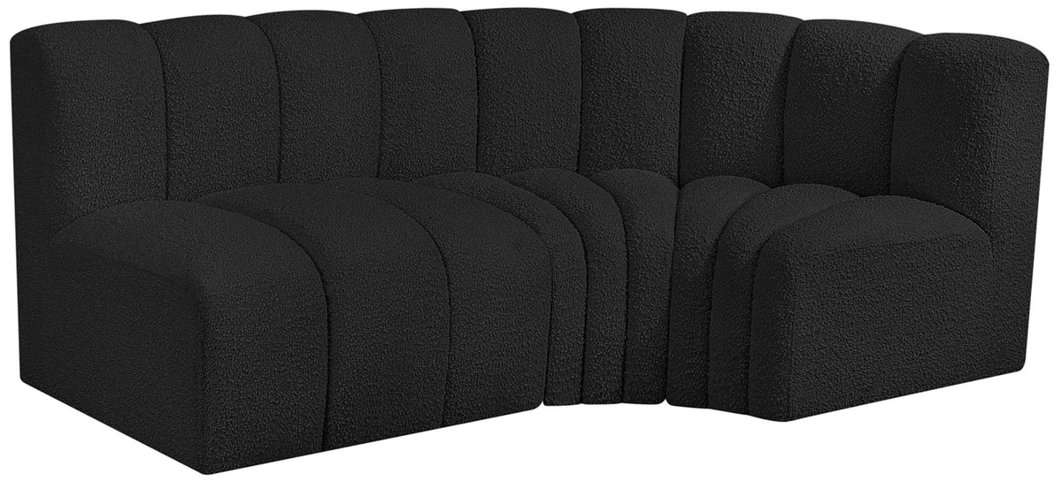 Arc - Boucle Fabric 3 Piece Sofa