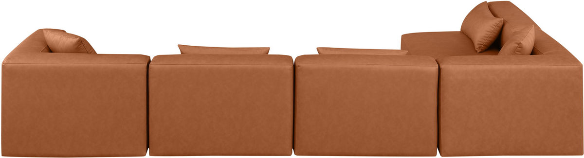 Cube - 5 Piece Modular Sectional - Cognac