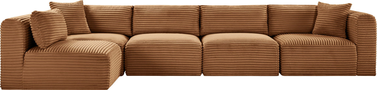 Shaggy - Fabric 5 Piece Modular Sectional