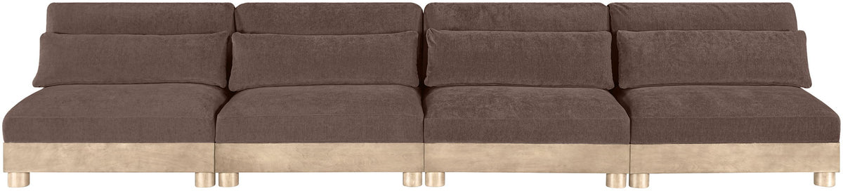 Turin - Chenille Fabric Upholstered Modular Sectional - Brown