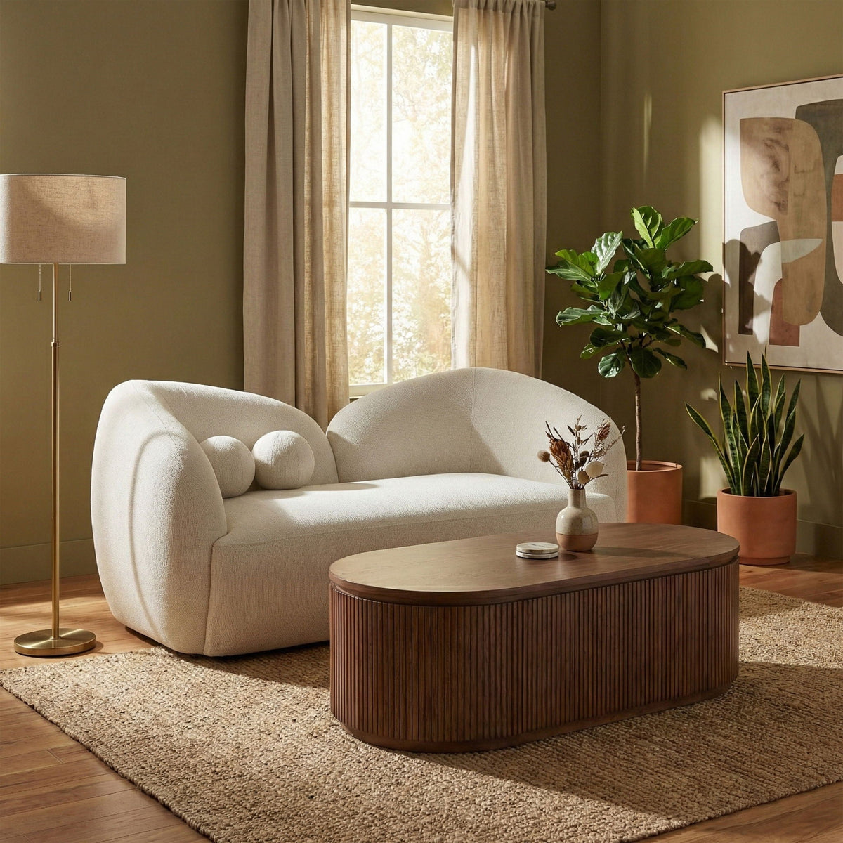 Elowen - Fabric Upholstered Loveseat