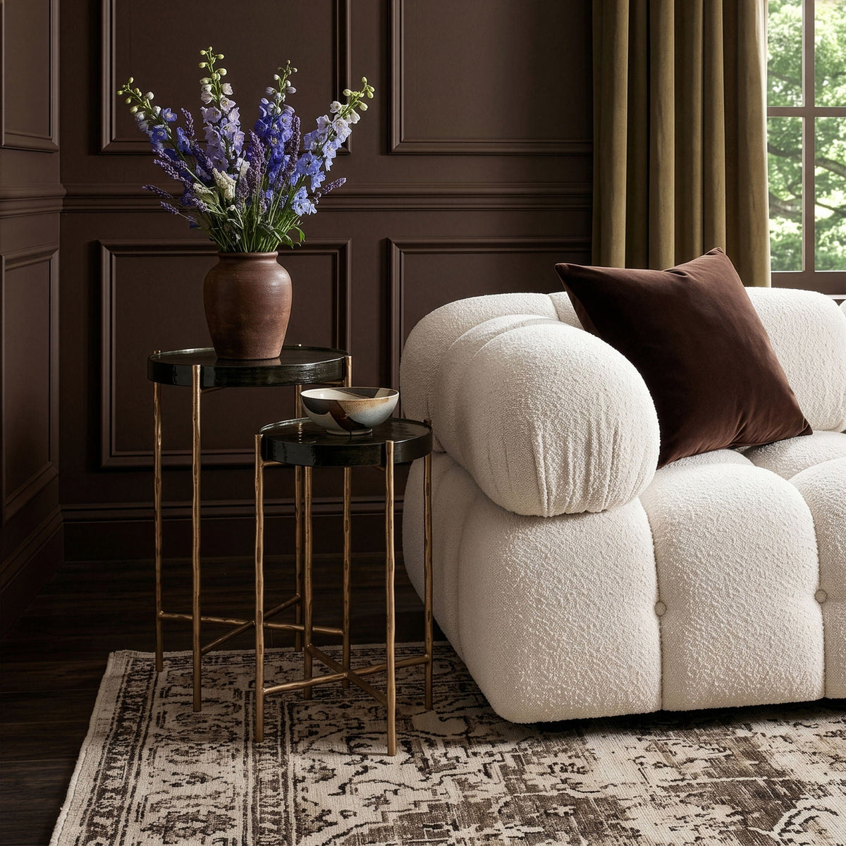 Vetra - Iron Base Bunching End Table - Brass