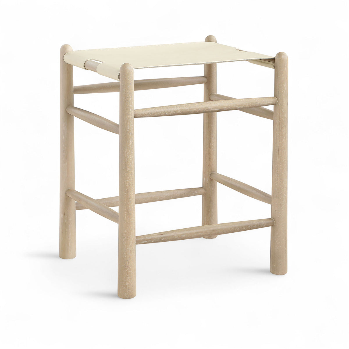 Santos - Backless Counter Stool With Stained Natural Base