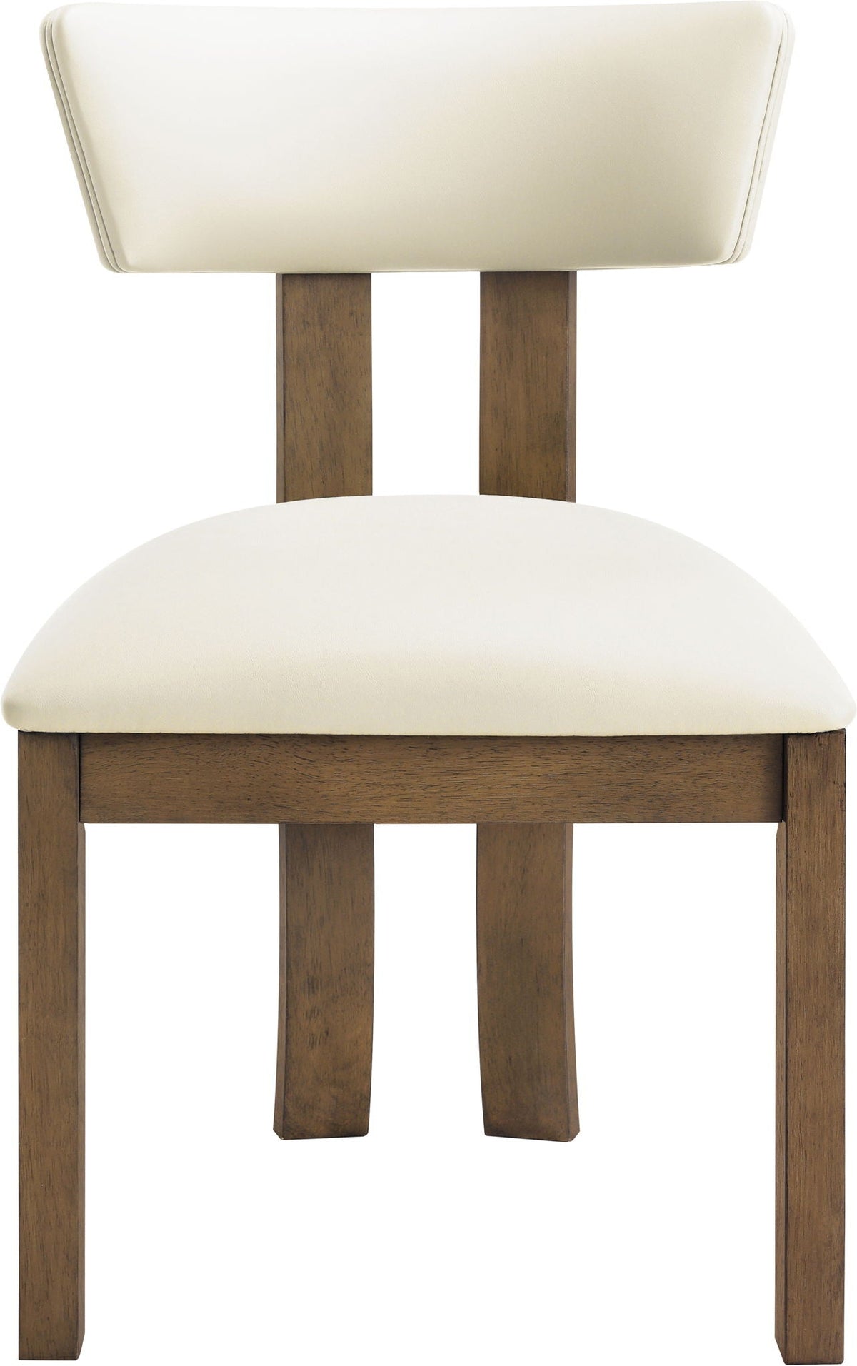 Lavrin - Vegan Leather Upholstered Dining Side Chair (Set of 2) - Walnut Base
