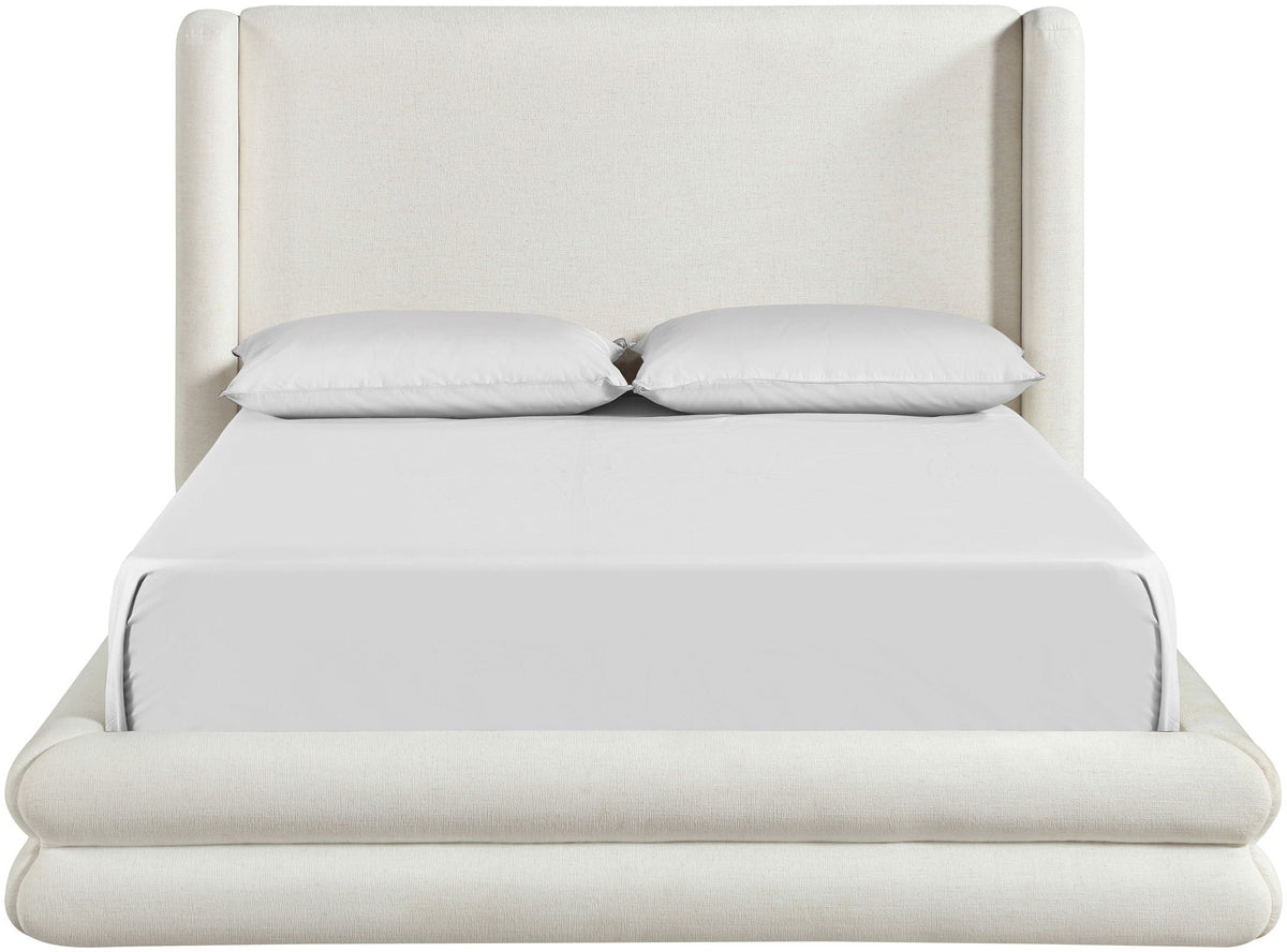 Chandra - Linen Textured Fabric Upholstered Bed