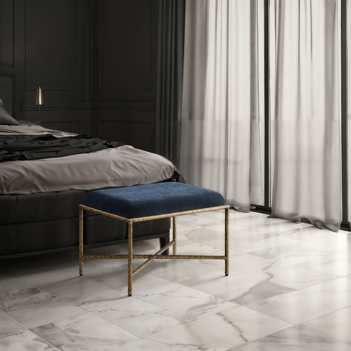 Valley - Bench With Gold Frame