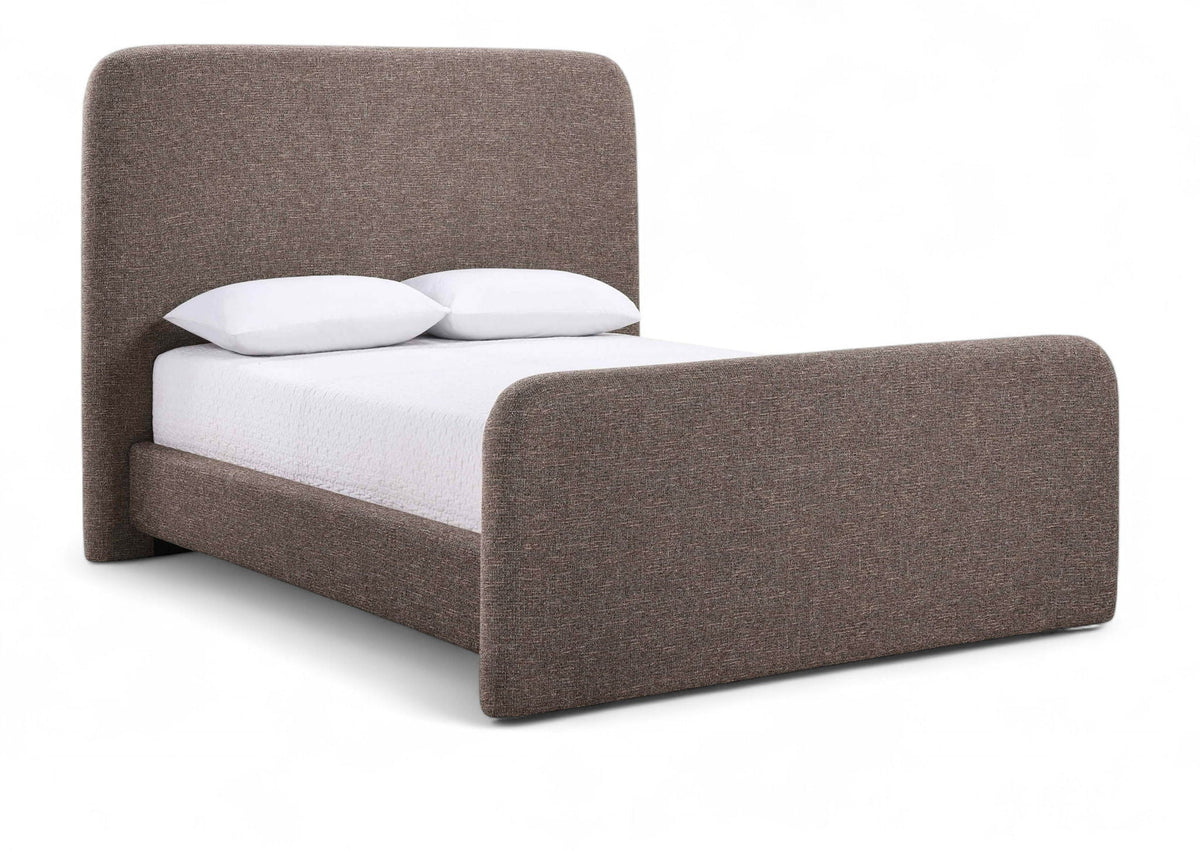 Fira - Linen Textured Fabric Upholstered Bed