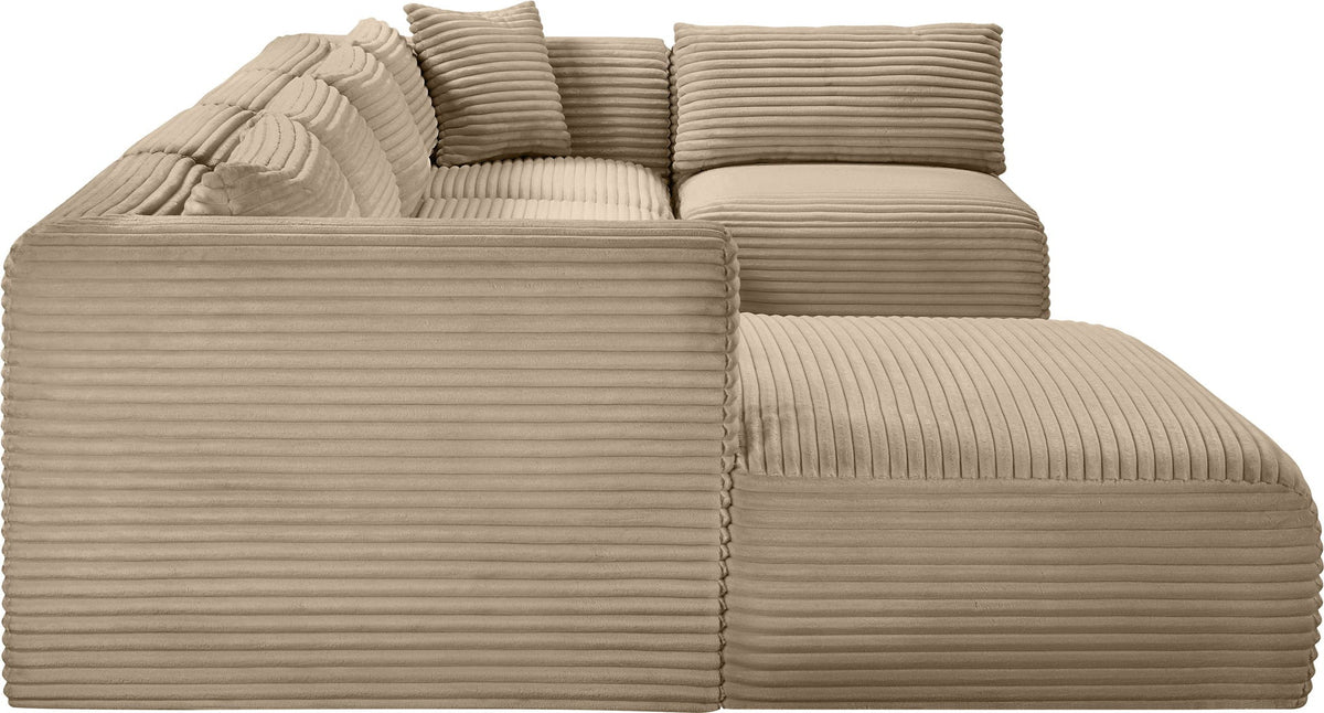 Shaggy - Fabric 5 Piece Modular U-Shaped Sectional