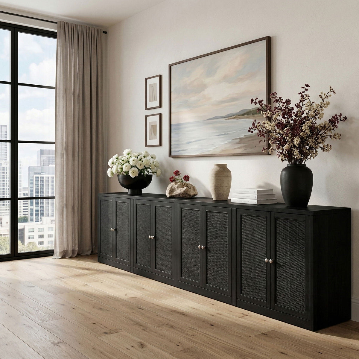 Vero - Solid Wood And Oak Venee Sideboard/Buffet
