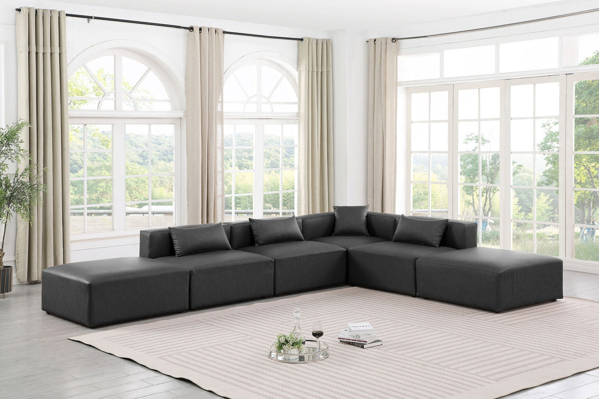 Cube - 6 Piece Modular Corner Armless Sectional