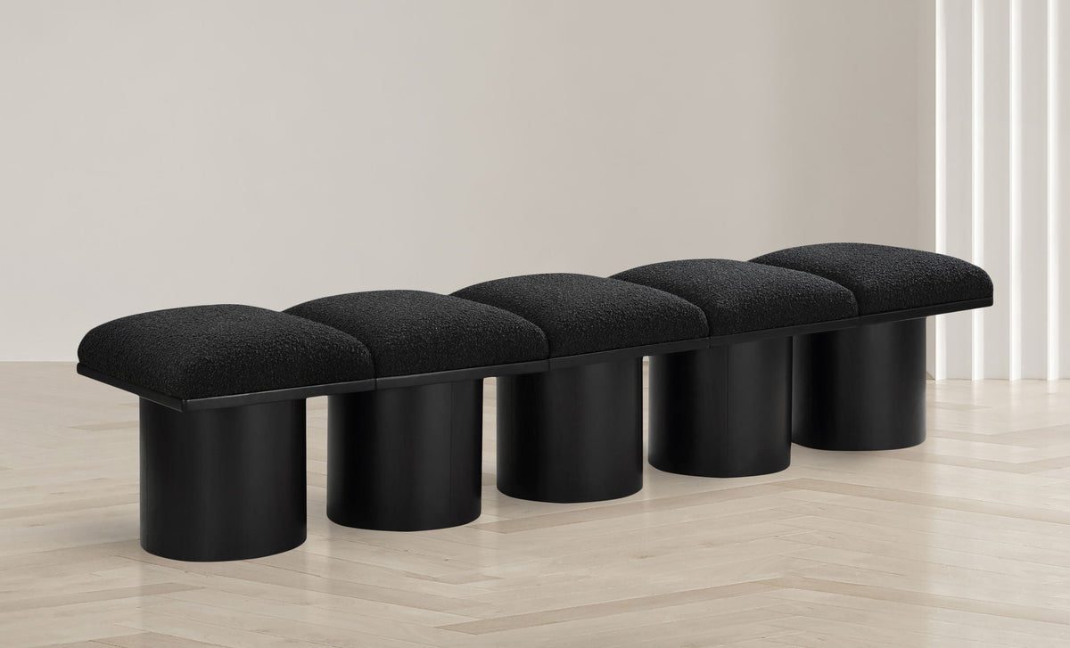 Pavilion - 5 Piece Modular Bench With Black Base