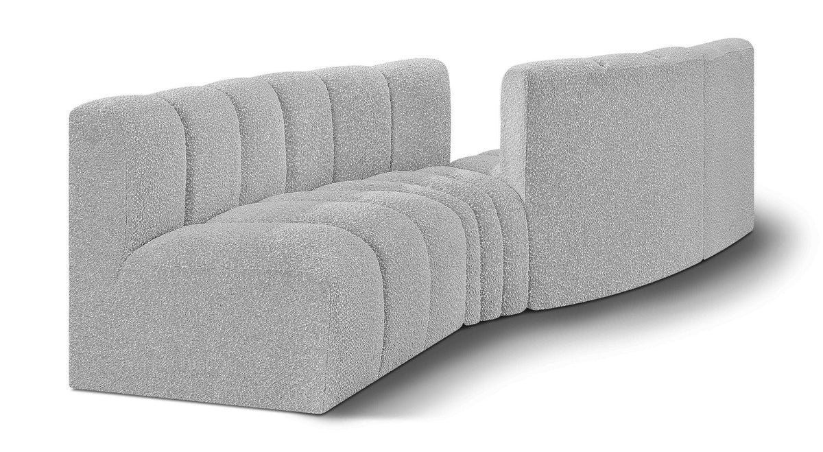 Arc - Boucle Fabric 4 Piece Sofa