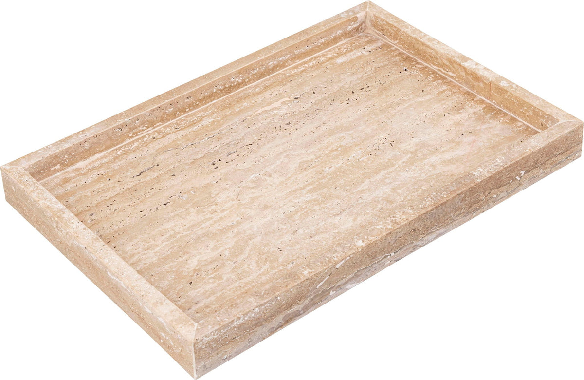 Barletta - Travertine Rectangular Tray - Natural