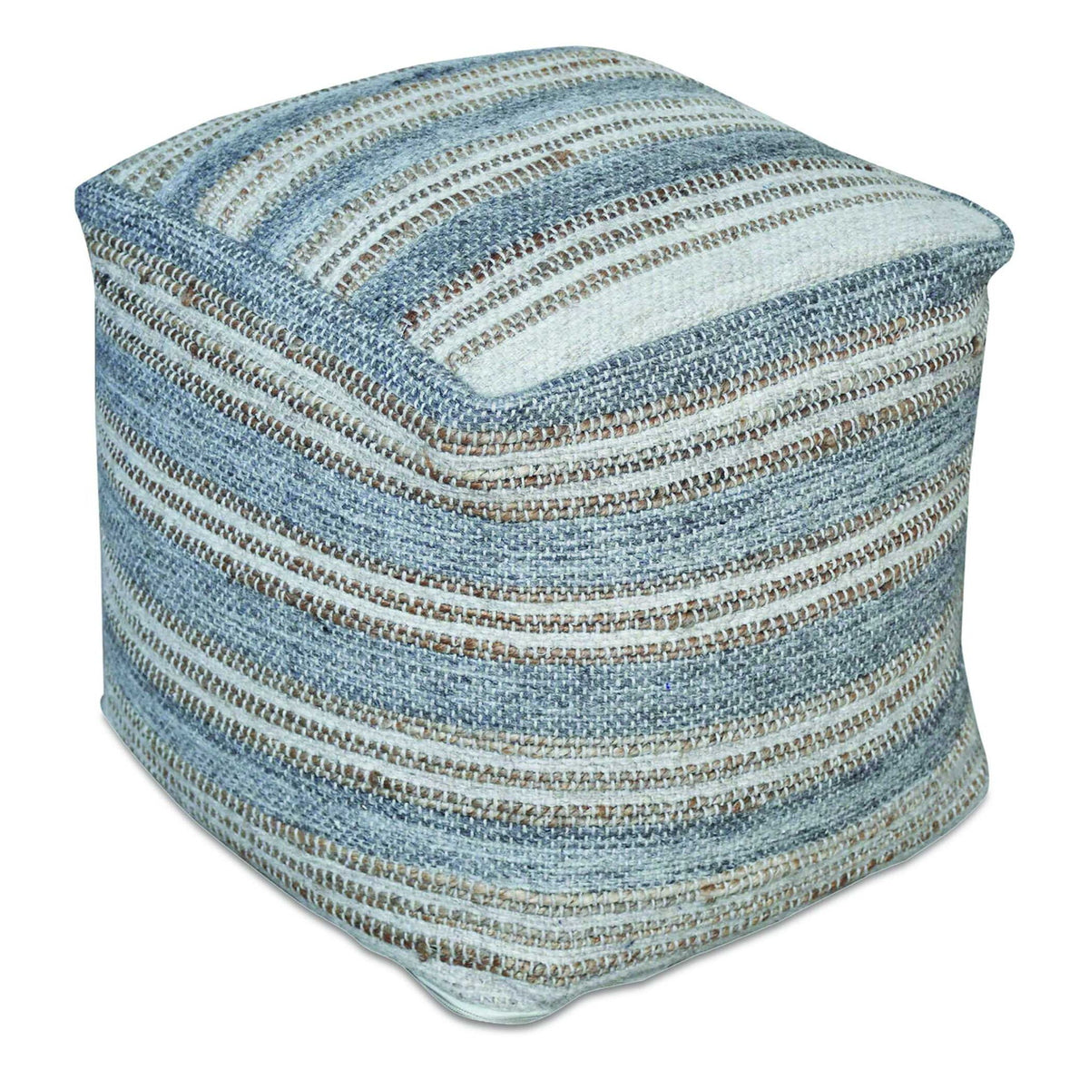 Mesick - Handwoven Pouf - Gray