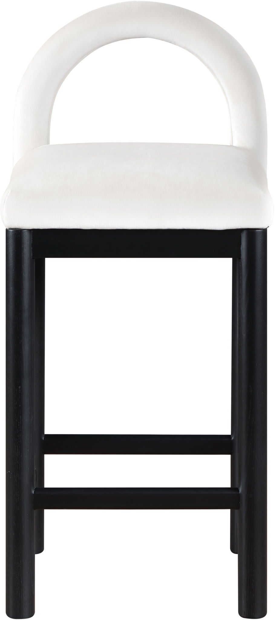 Conrad - Velvet Counter Stool With Black Legs