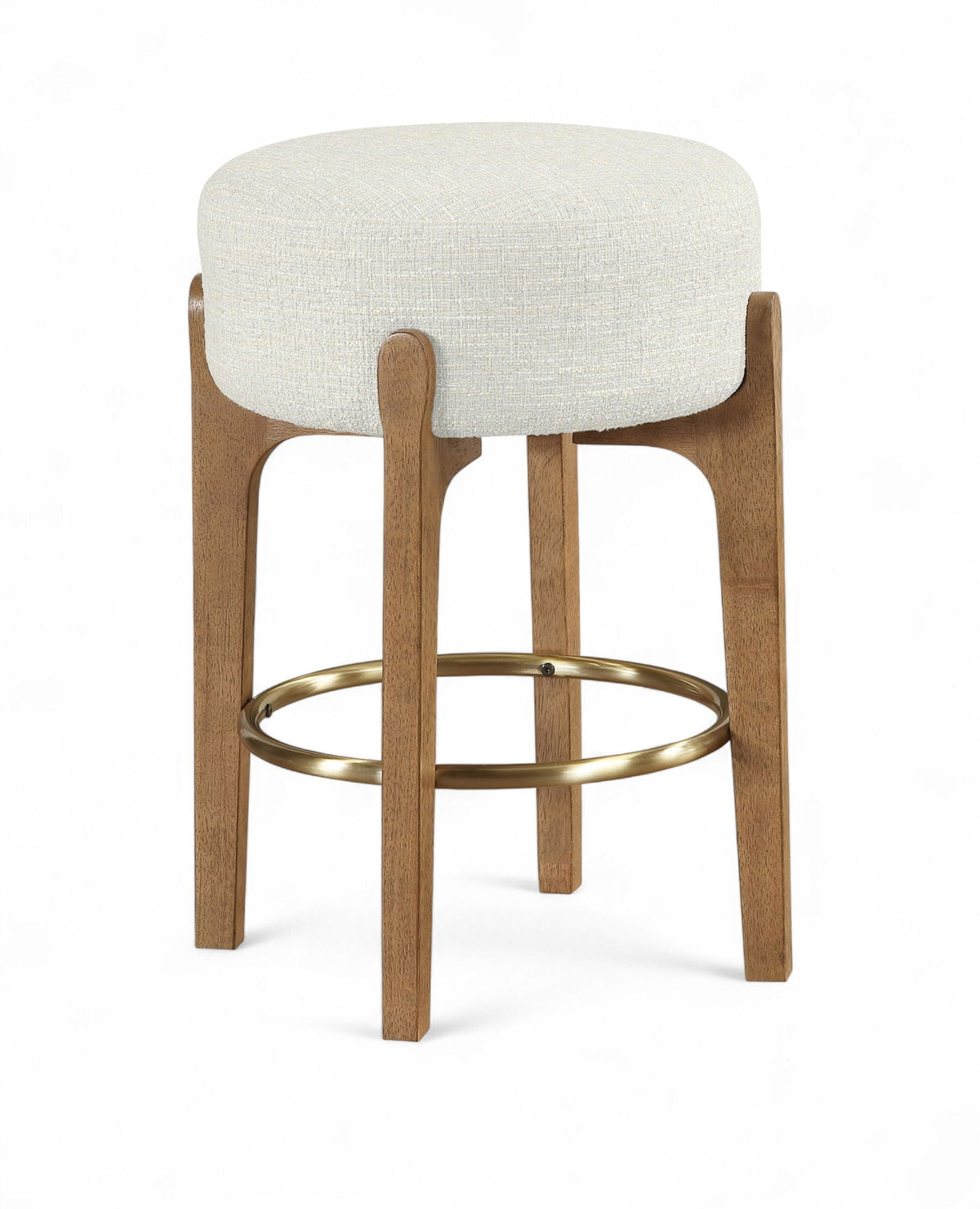 Torino - Backless Counter Stool With Brushed Brown Base (Set of 2)