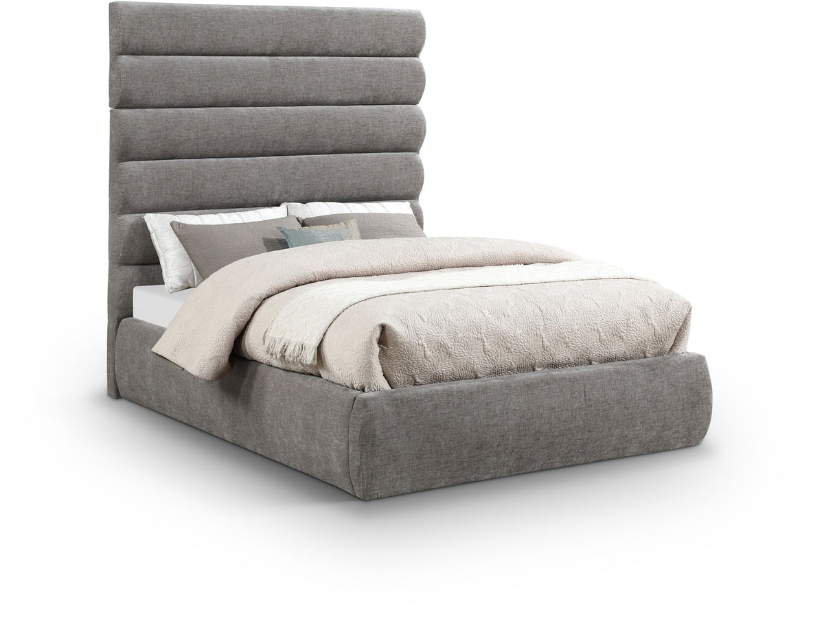 Adam - Chenille Fabric Bed With 70.5" Headboard
