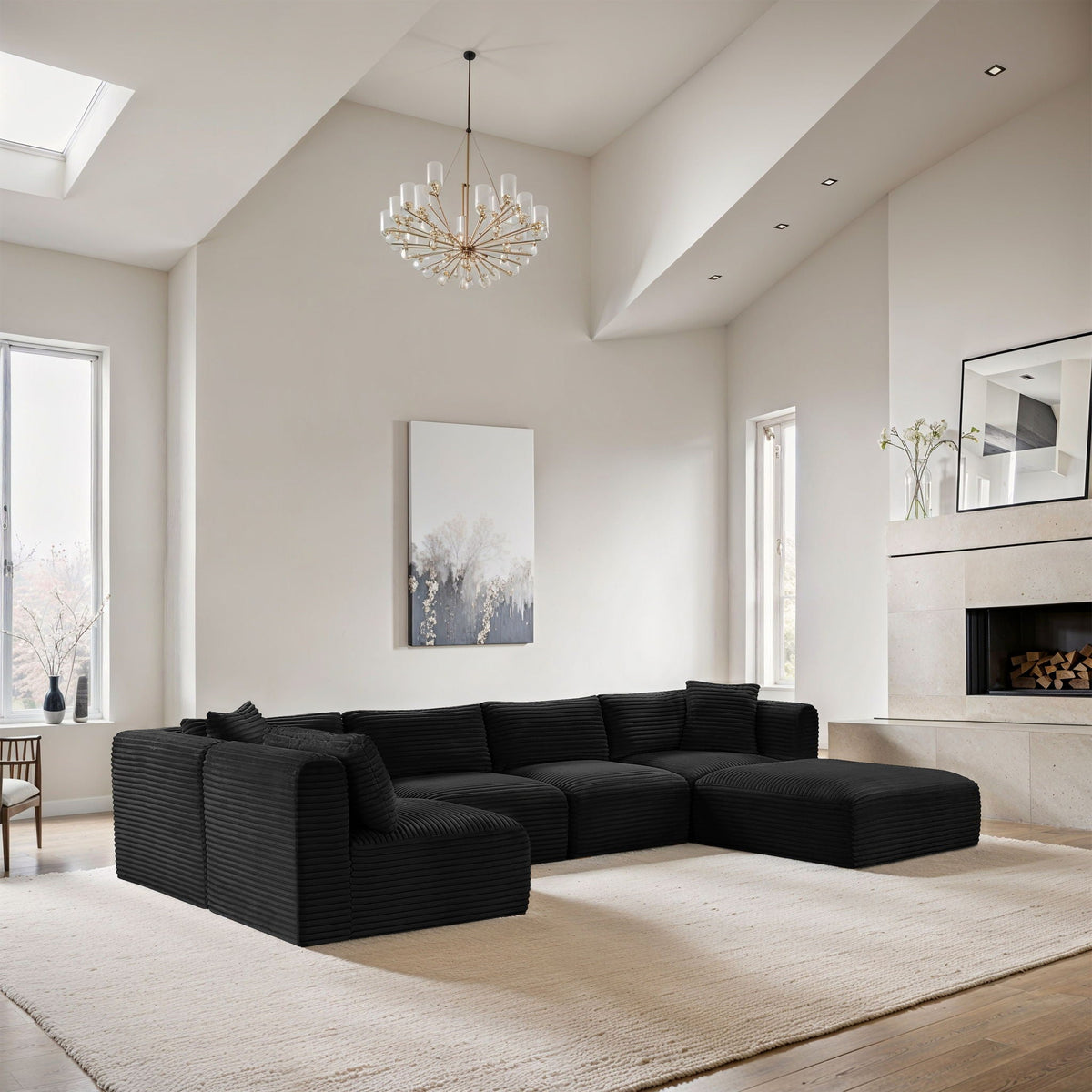 Shaggy - 6 Piece Modular U-Shaped Sectional