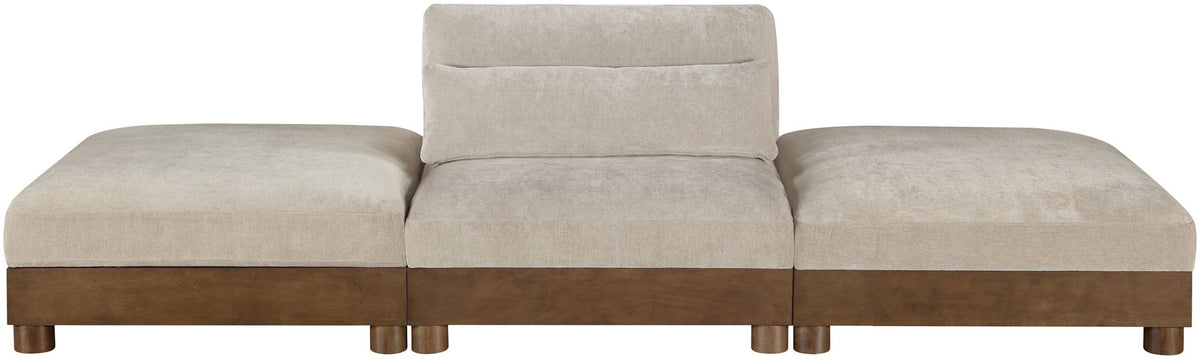 Turin - Chenille Fabric Upholstered Modular Sectional - Taupe