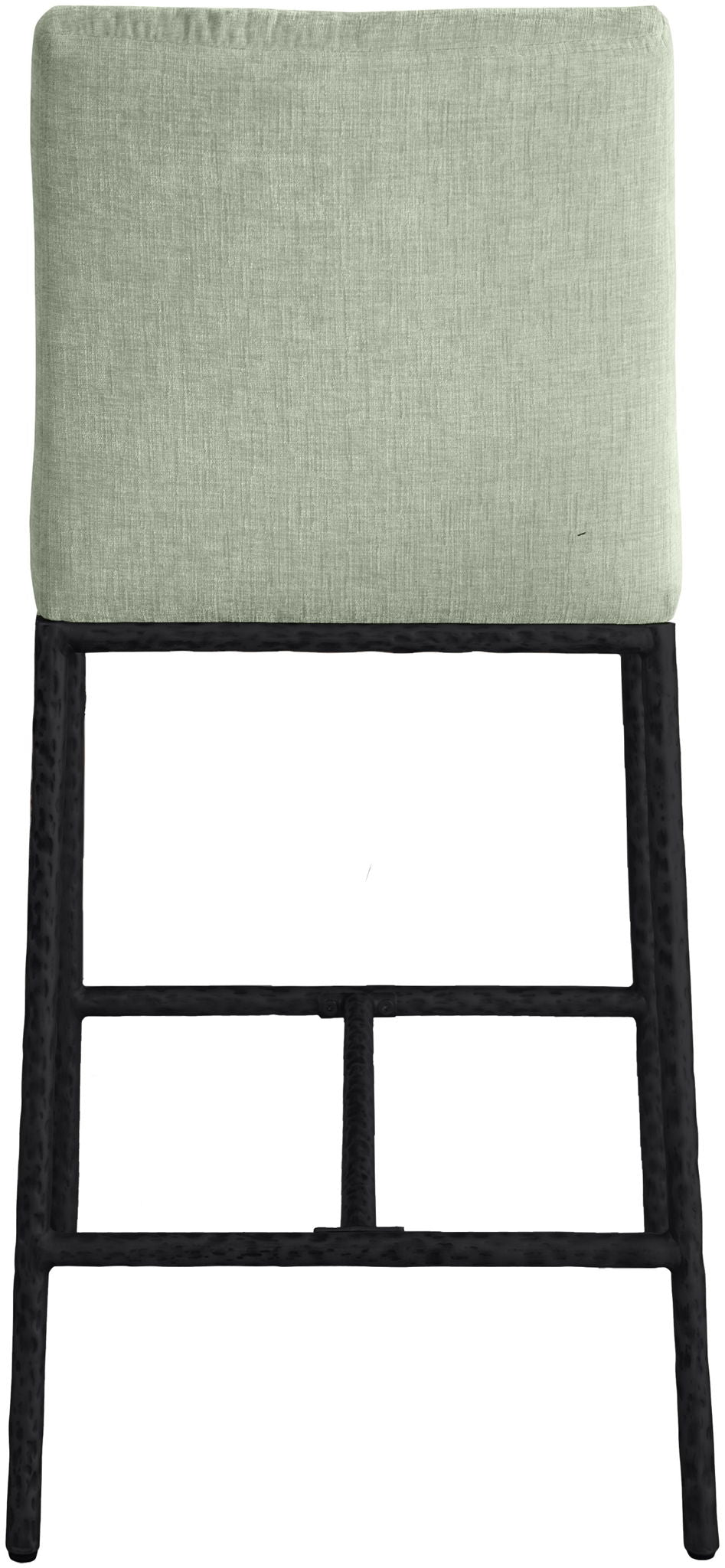 Reeves - Chenille Fabric Upholstered Counter Stool (Set of 2) - Black Base