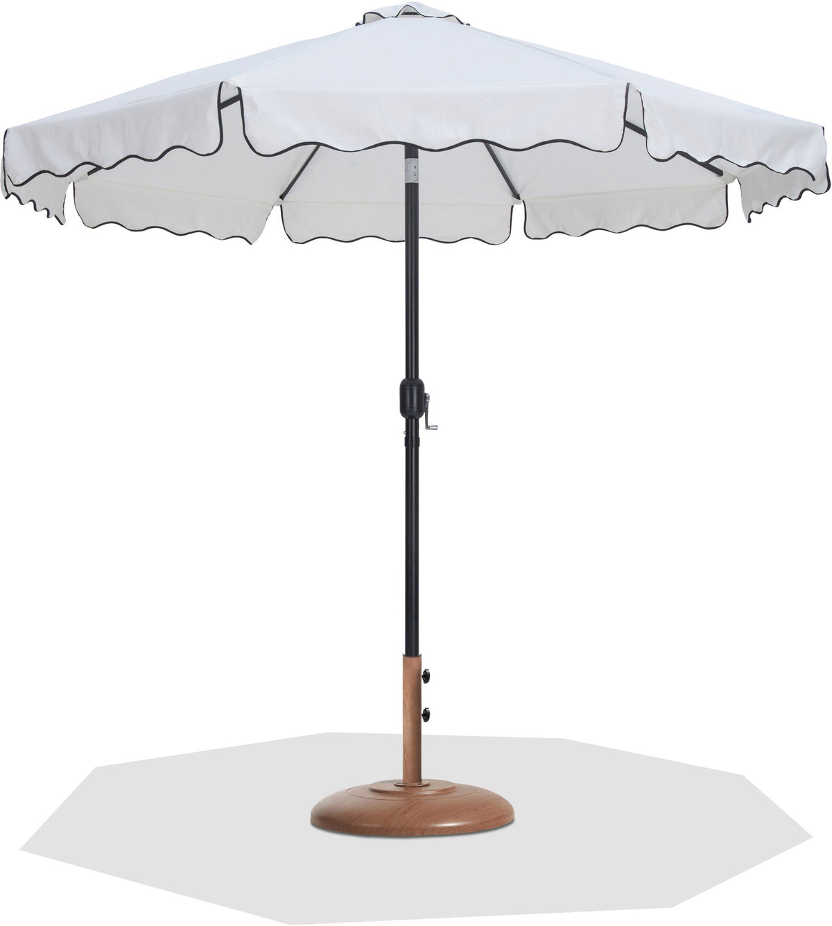 Amalfi - Patio Umbrella - Light Brown Base / Black Pole