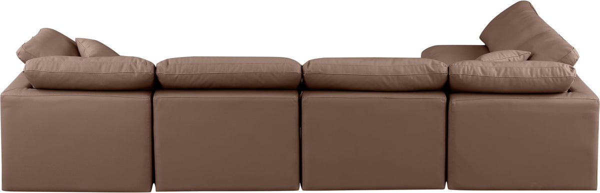 Indulge - Faux Leather 5 Piece Modular Sectional