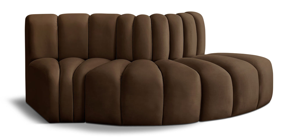 Arc - Velvet 3 Piece Modular Sofa