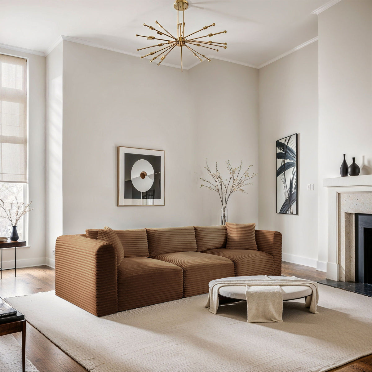 Shaggy - Fabric 3 Seat Modular Sofa