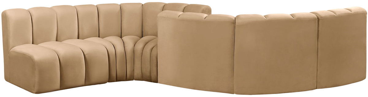 Arc - Velvet 6 Piece Modular Sofa