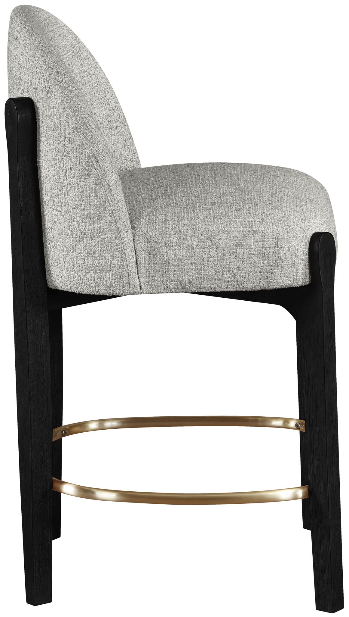Torino - Counter Stool With Brushed Black Base