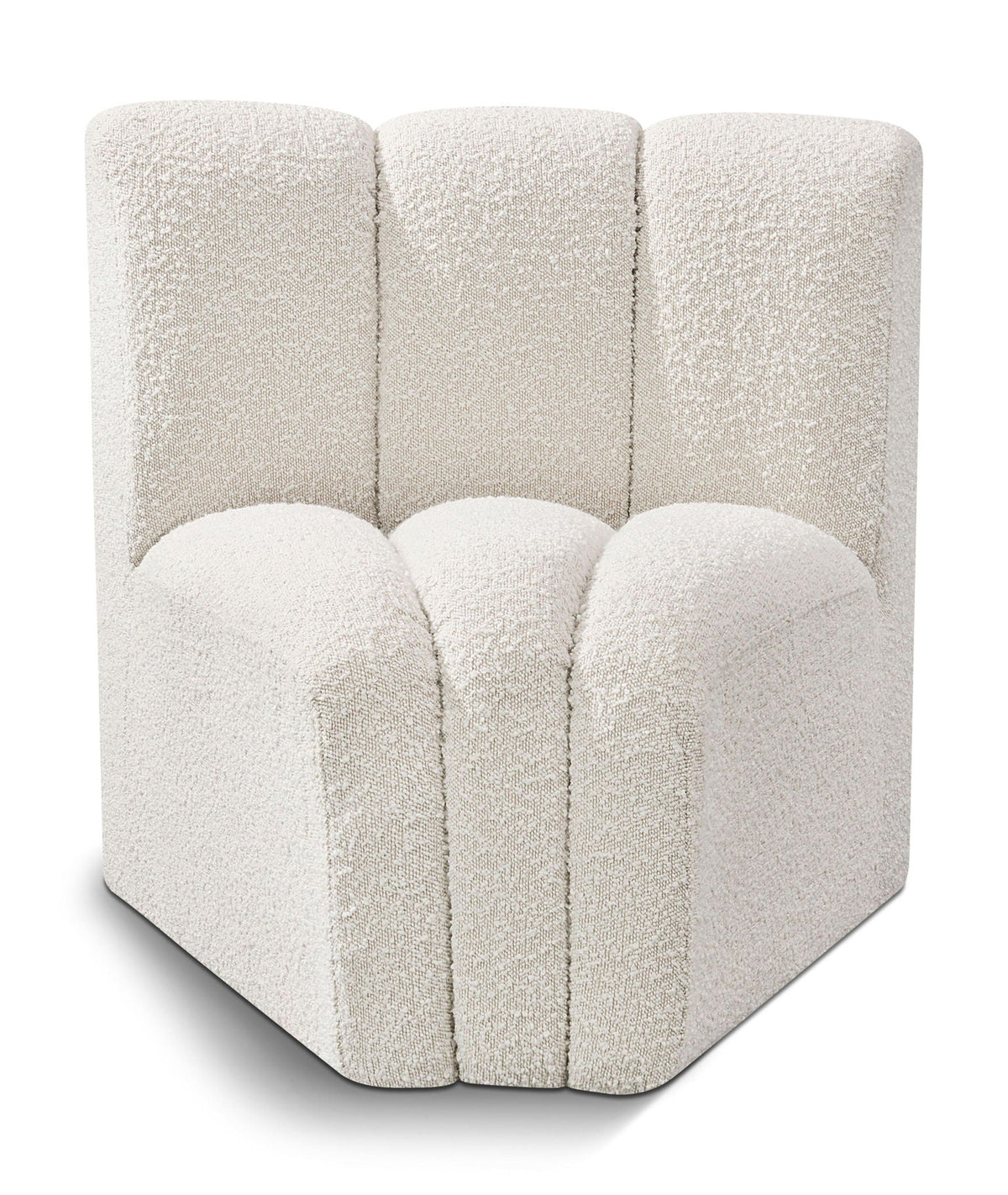 Arc - Boucle Fabric Curved Corner Chair