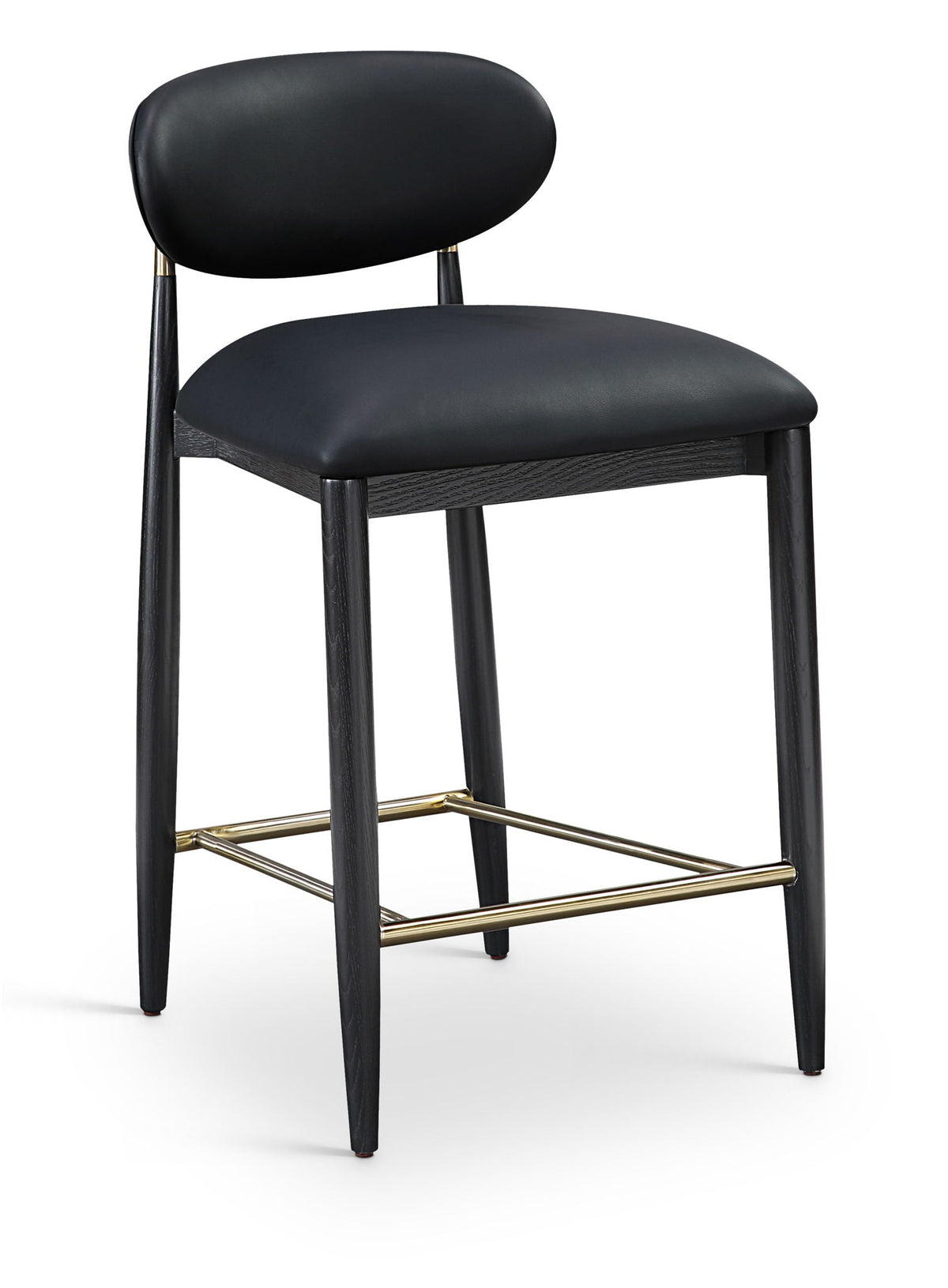 Riccio - Stool - Black And Gold Frame