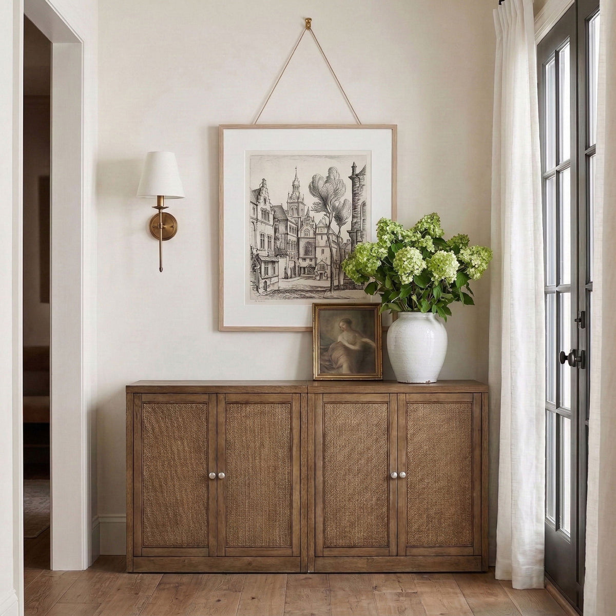 Vero - Solid Wood And Oak Venee Sideboard/Buffet