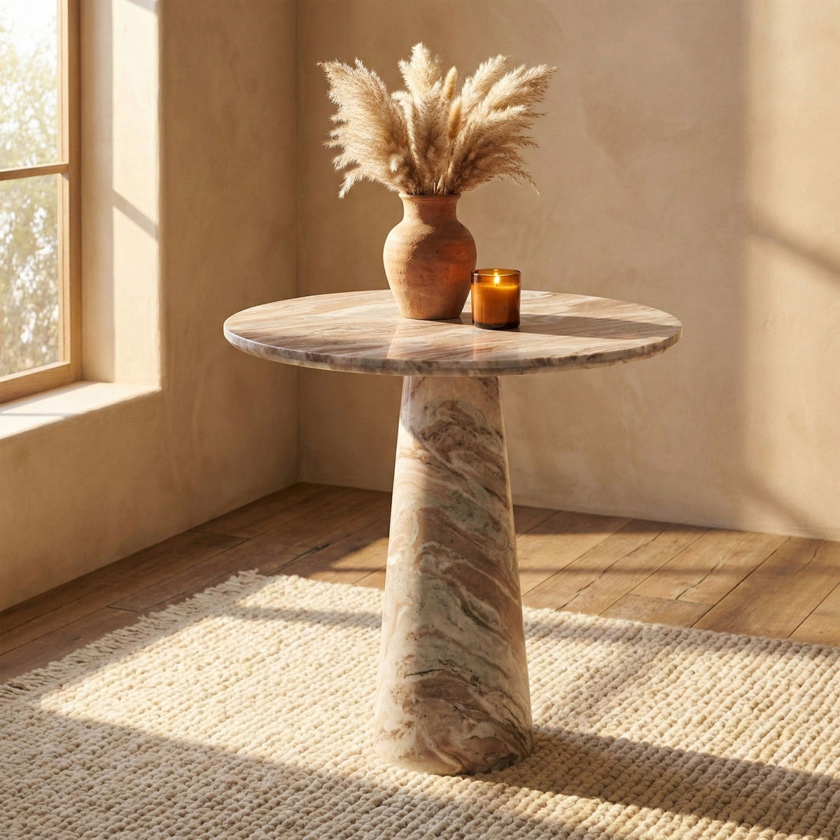 Fontelina - 30" Genuine Marble Bistro Dining Table