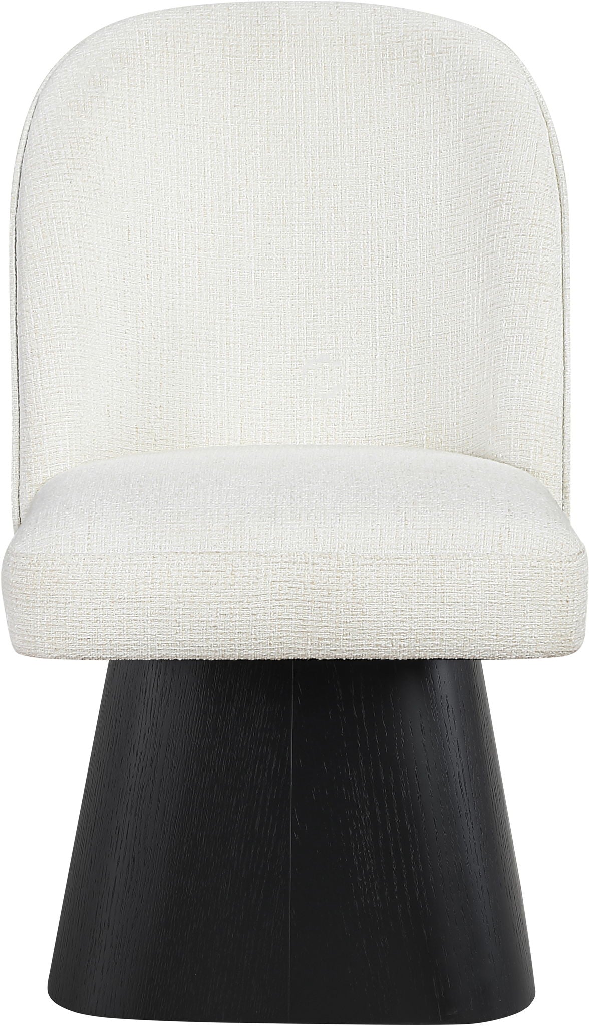 Marlowe - Linen Textured Fabric Upholstered Swivel Dining Side Chair - Stained Black