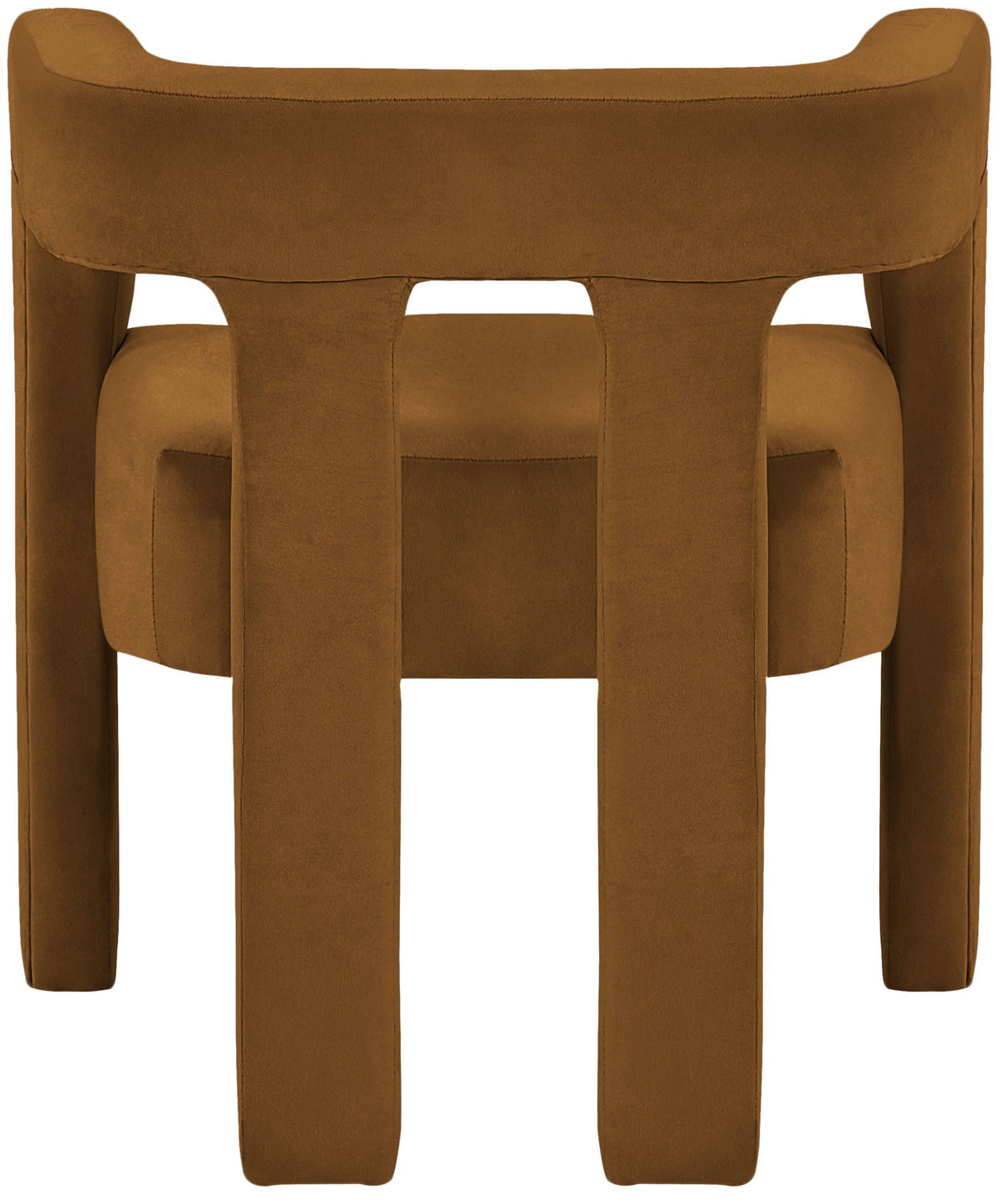 Athena - Velvet Dining Chair - Saddle