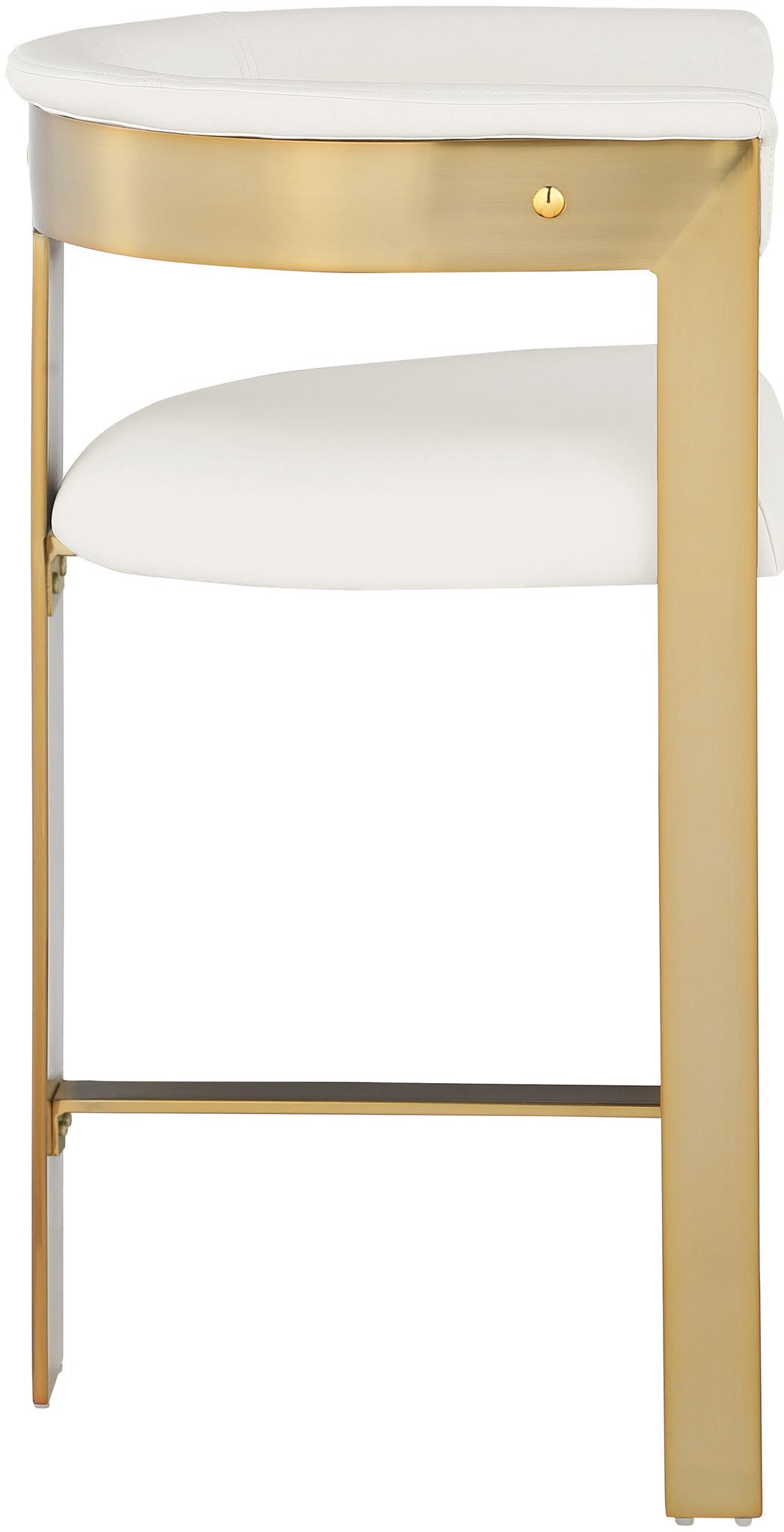 Romeo - Faux Leather Counter Stool With Gold Base (Set of 2)