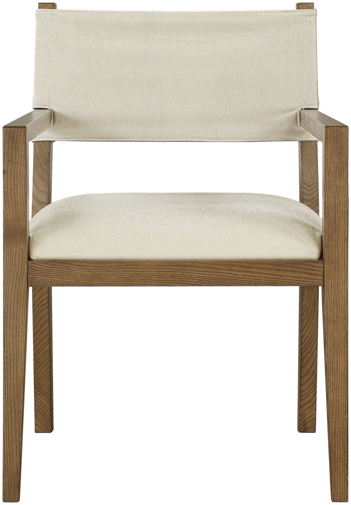 Avon - Linen Textured Performance Fabric Dining Arm Chair