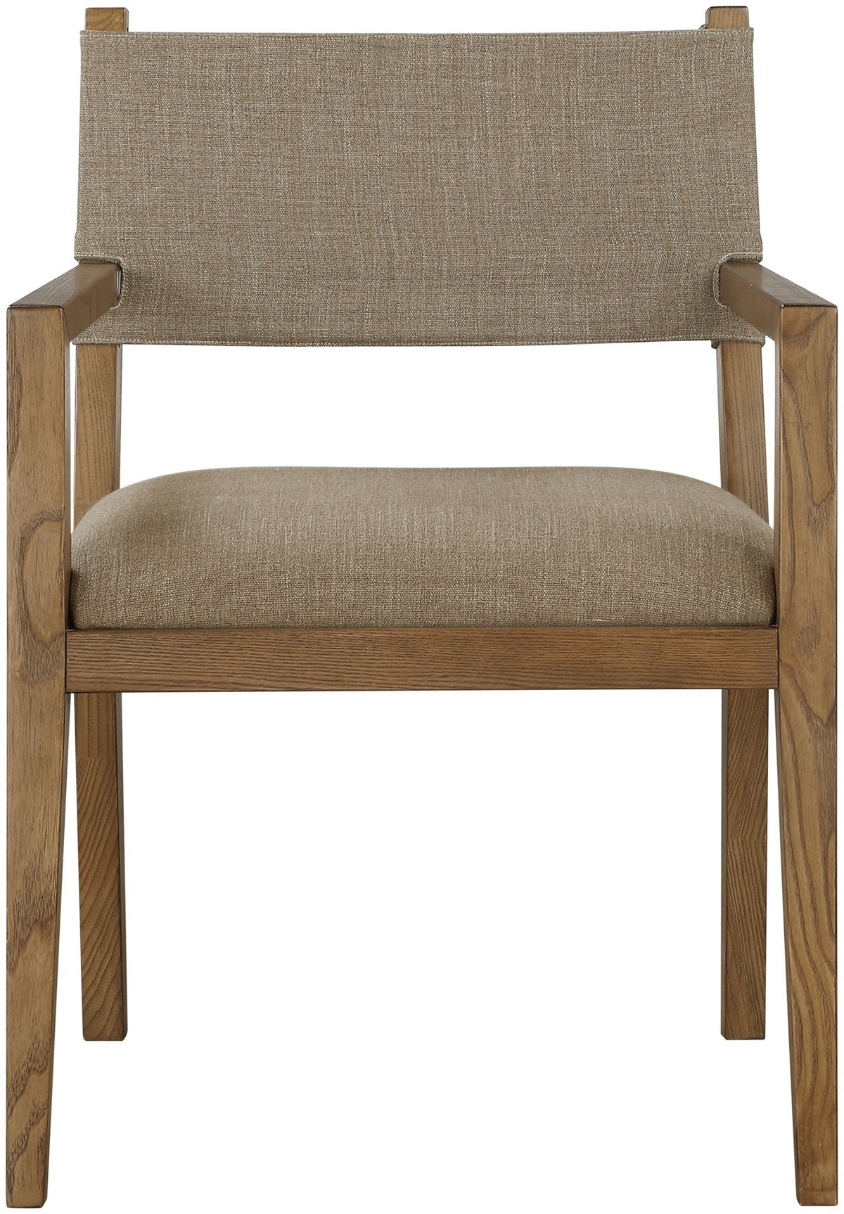 Avon - Linen Textured Performance Fabric Dining Arm Chair