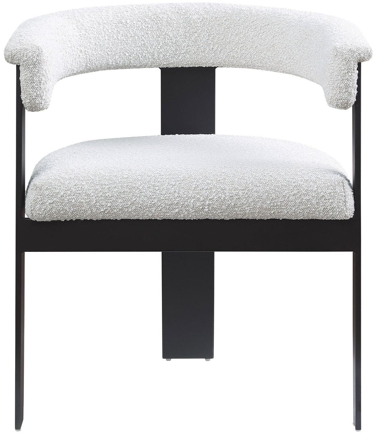Romeo - Boucle Dining Chair With Black Base (Set of 2)