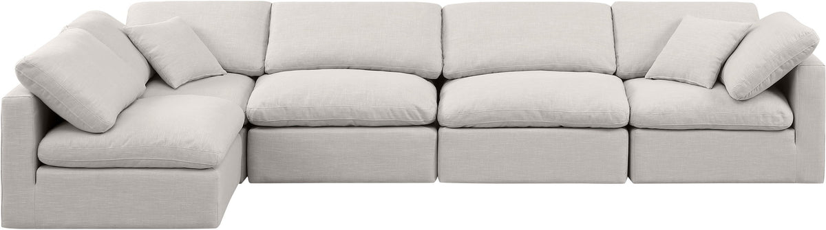 Indulge - Linen 5 Piece Modular Sectional