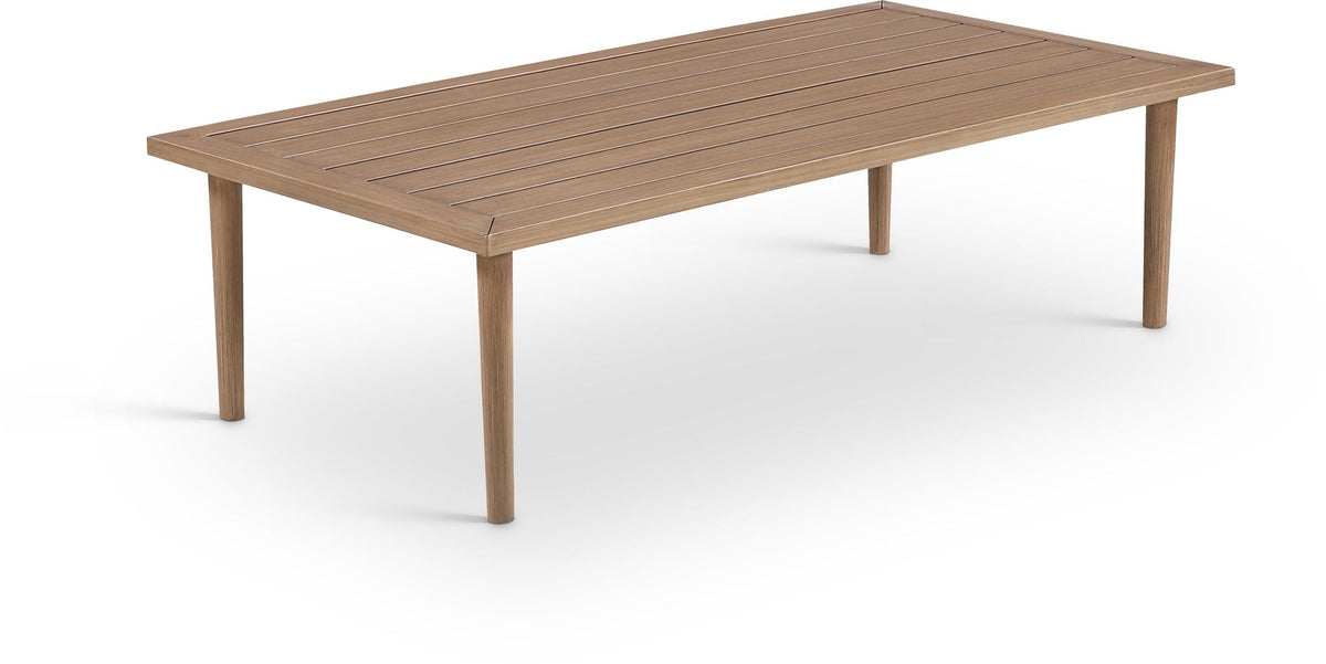 Laguna - Aluminum Outdoor Patio Coffee Table - Natural